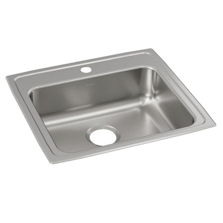 Elkay Lustertone Stainless Steel 22 X 19-1/2 X 6-1/2 Single Bowl Top Mount Ada Sink LRAD221965R2